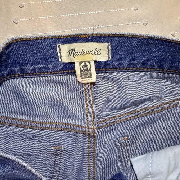 Madewell Dean Easy Straight Jeans Size 25 Distressed Raw Hem - Picture 7 of 10